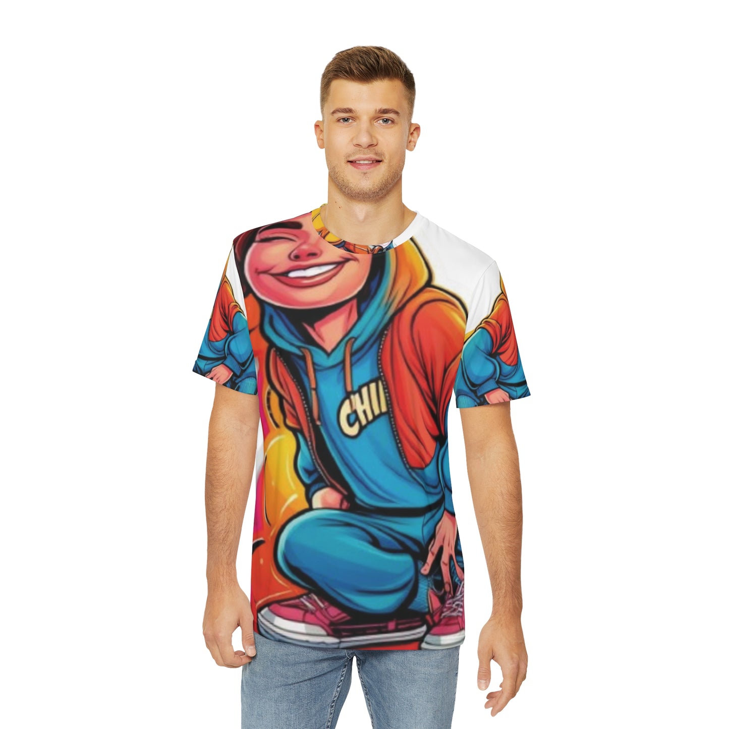 Colorful Graphic Tee for Fun-Loving Men