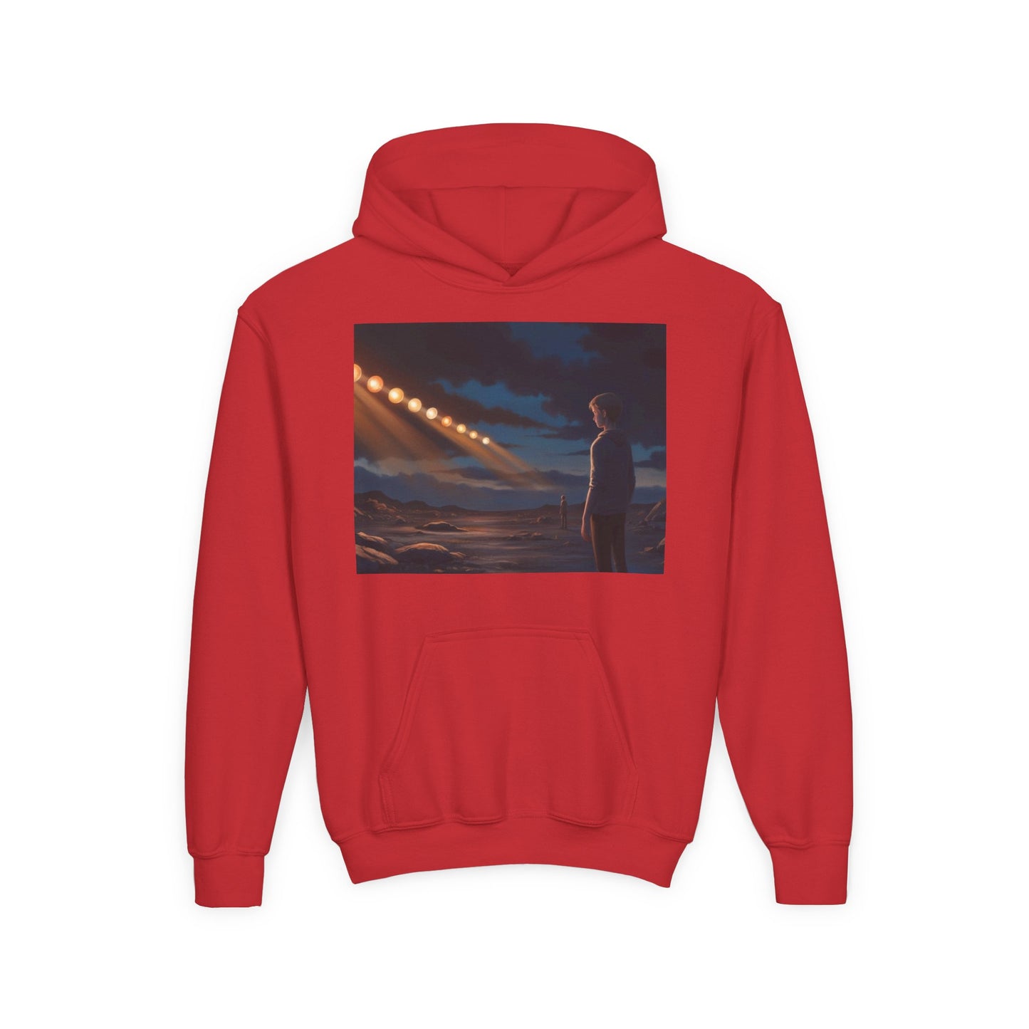 Youth Hoodie - 'Night Hope Shine' Graphic Sweatshirt for Dreamers