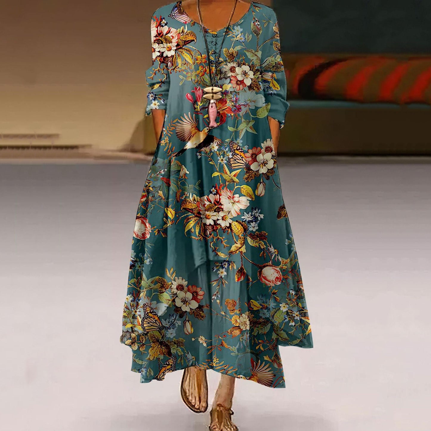 Summer New Printing 3D Printing Dress