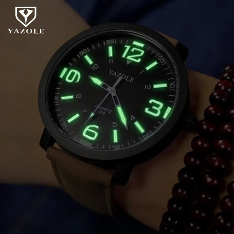 Watch Men YAZOLE Brand Luxury Fashion Sports Watches Luminous Male Clock Quartz Watch Hour Montre Drop Ships relogio masculino