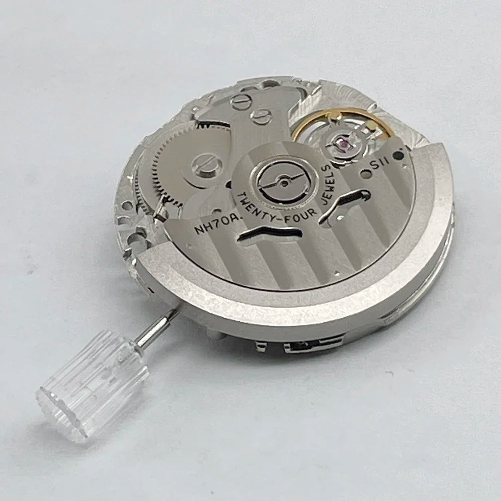 Japan Genuine NH70 NH70A Mechanical Movement 24 Jewels Skeleton Mechanism Modification Automatic Watch Replace Movement