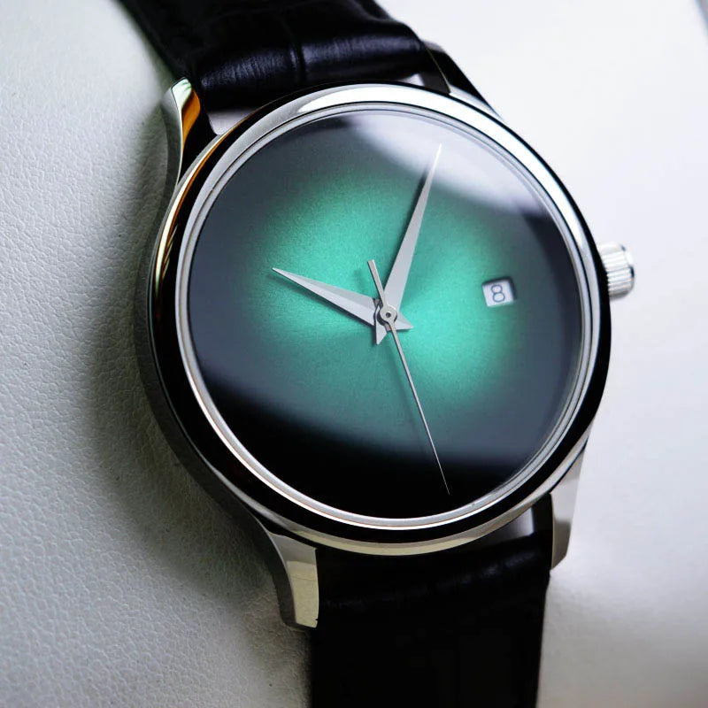 38.5mm Minimalist Mechanical Watch Tianjin ST2130 Automatic Movement Calendar Waterproof Sapphire Men's Fashion Dress Wristwatch