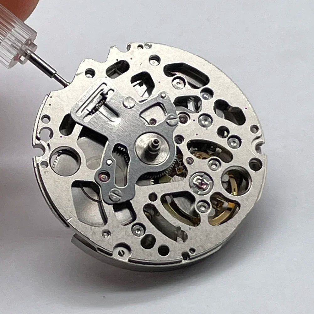 Japan Genuine NH70 NH70A Mechanical Movement 24 Jewels Skeleton Mechanism Modification Automatic Watch Replace Movement