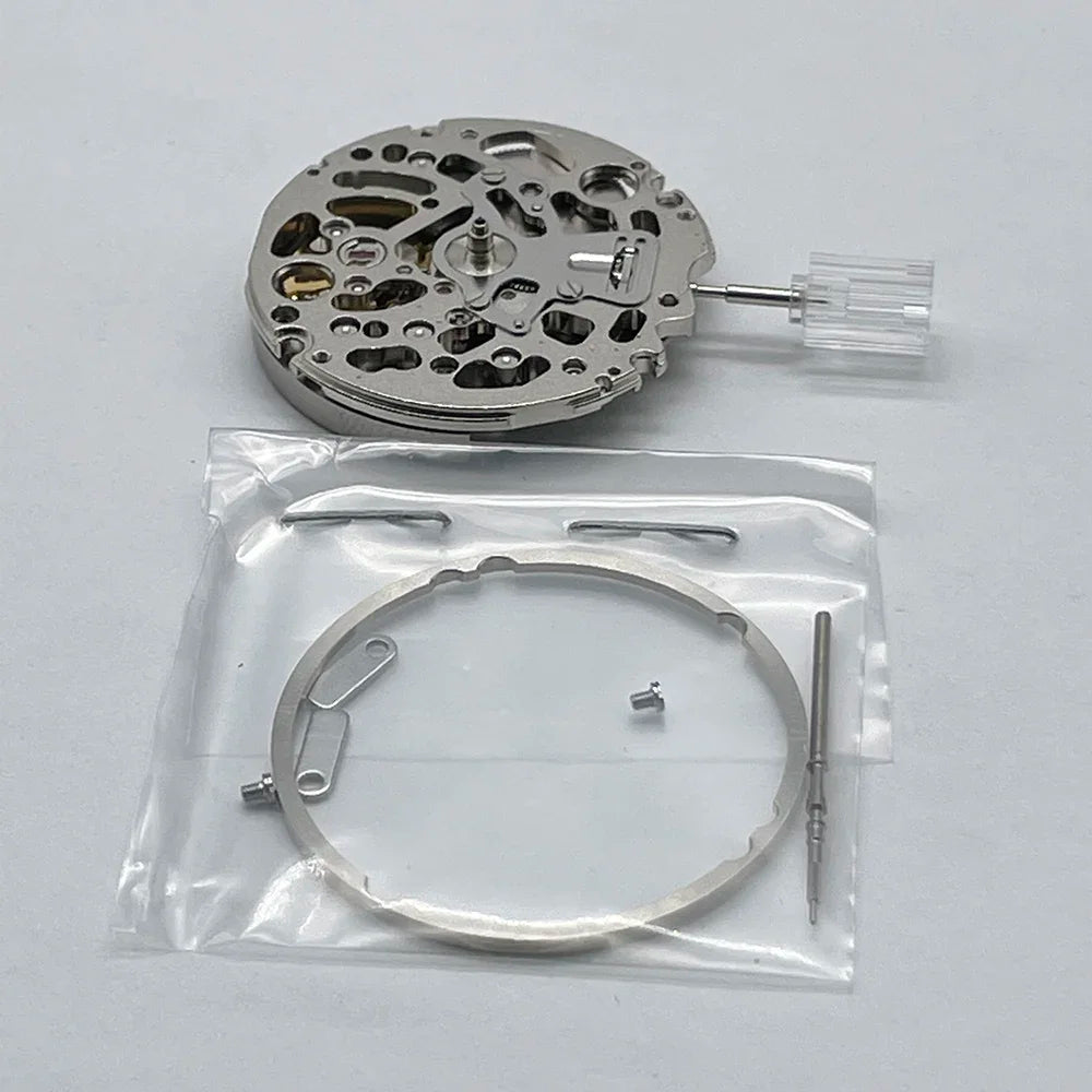 Japan Genuine NH70 NH70A Mechanical Movement 24 Jewels Skeleton Mechanism Modification Automatic Watch Replace Movement